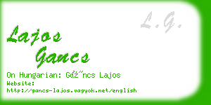 lajos gancs business card